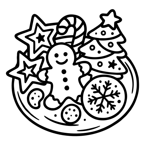 Christmas Cookie Plate - Digital File - XCS Friendly Digital My Custom Designs PDF