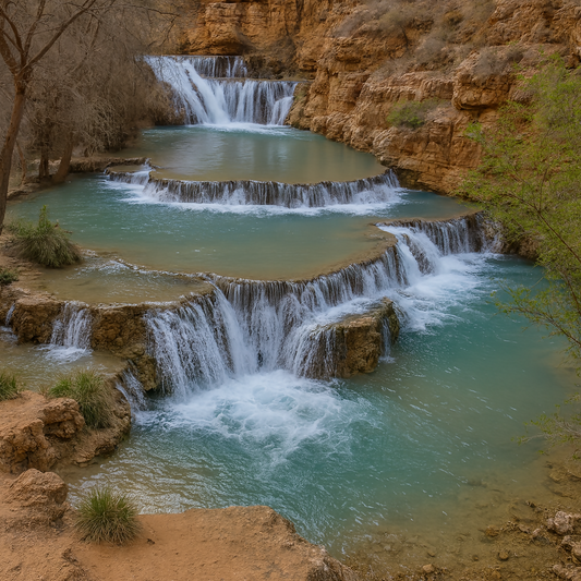 Beaver Falls - Havasupai Indian Reservation - Arizona United States - Rendered - Digital File Digital My Custom Designs PDF