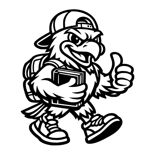 Cartoon School Mascot - Vector Graphics - Digital File