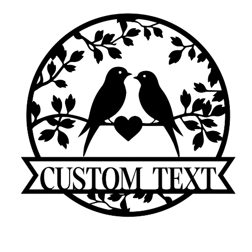 Love Birds - Wall / Home Decor - Digital File Digital My Custom Designs ZIP File
