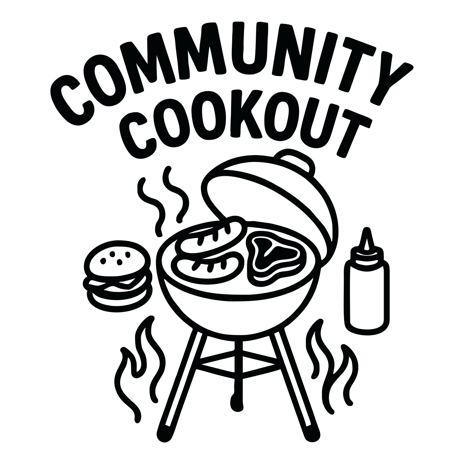 Community Cookout Sketch - Digital File - XCS Friendly Digital My Custom Designs PNG