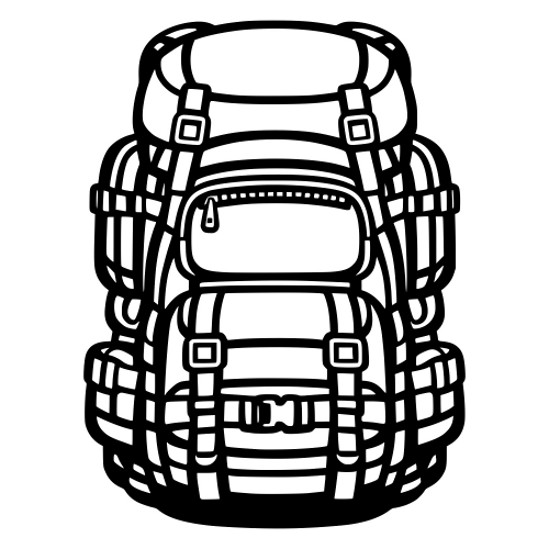 Travel Backpack - Vector Graphics - Digital File Digital My Custom Designs PDF