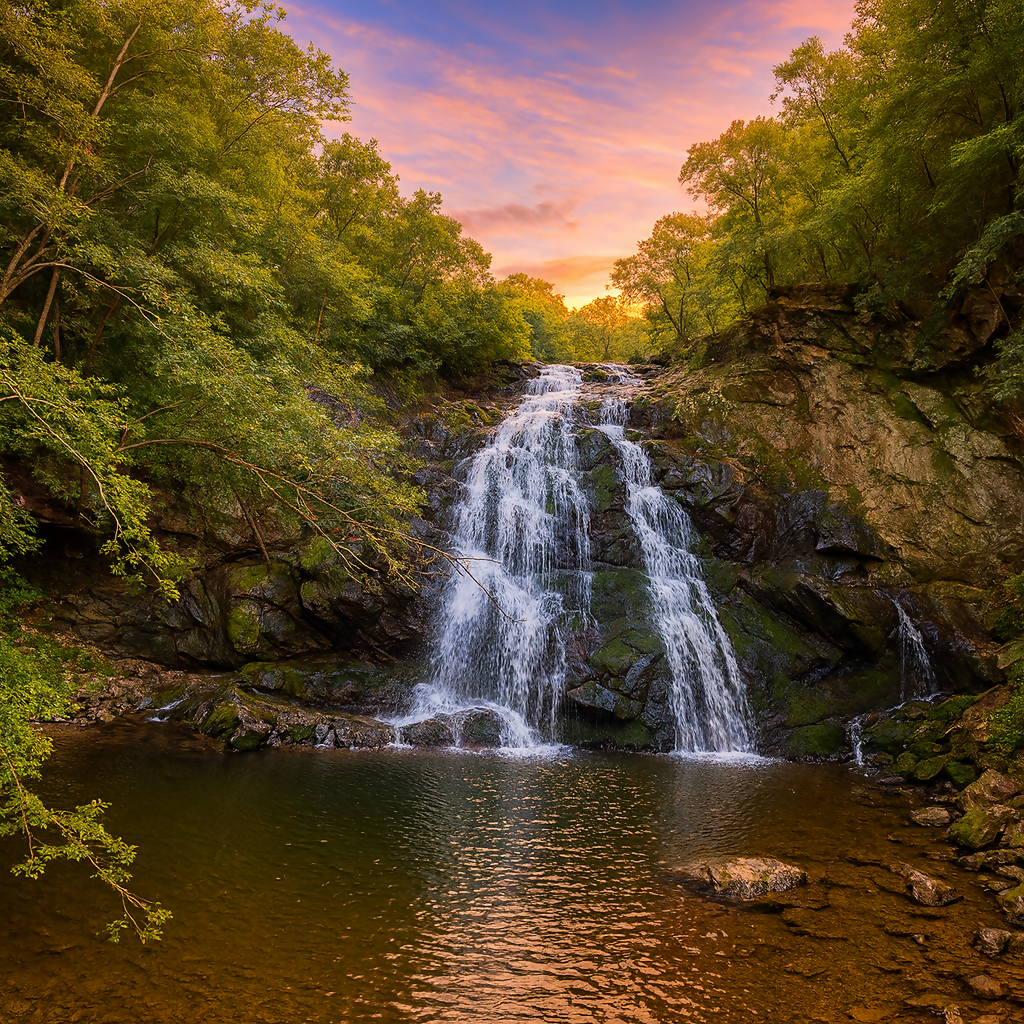 Spruce Flats Falls - Great Smoky Mountains National Park - Tennessee United States - Rendered - Digital File Digital My Custom Designs PDF