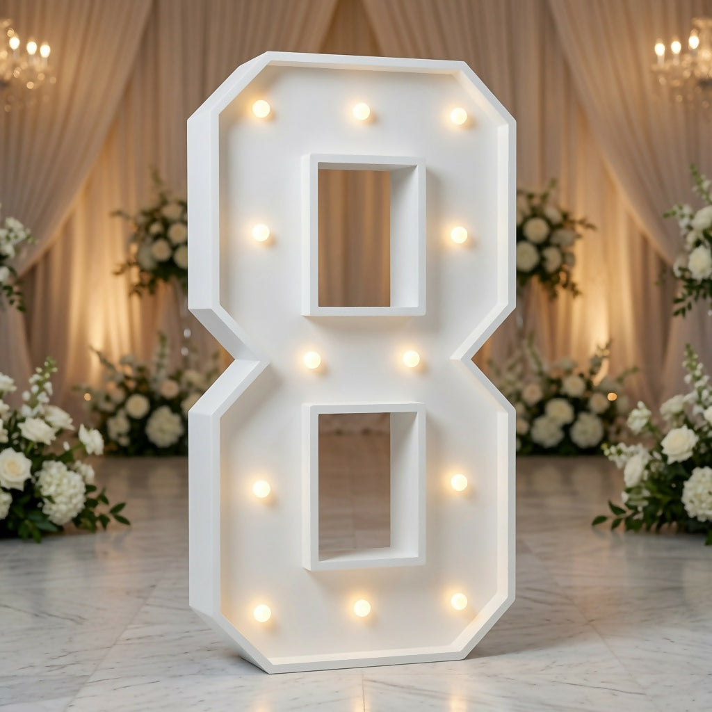#8 Marquee Number Templates - 3D Projects - Digital File - ZIP File - Digital