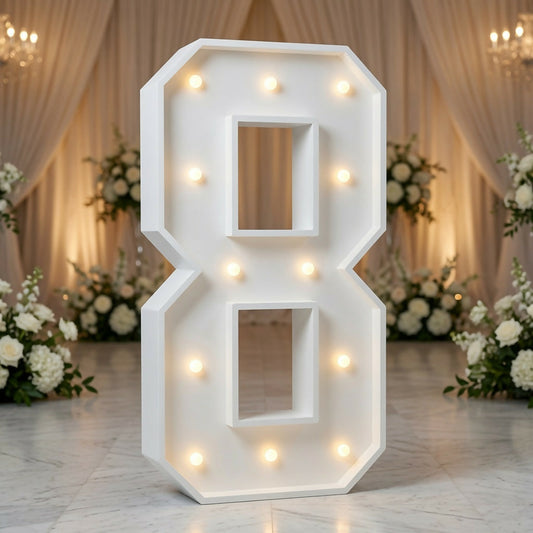 #8 Marquee Number Templates - 3D Projects - Digital File - ZIP File - Digital