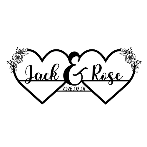 Heart Rose Freeform 2 - Wall / Home Decor - Digital File Digital My Custom Designs ZIP File