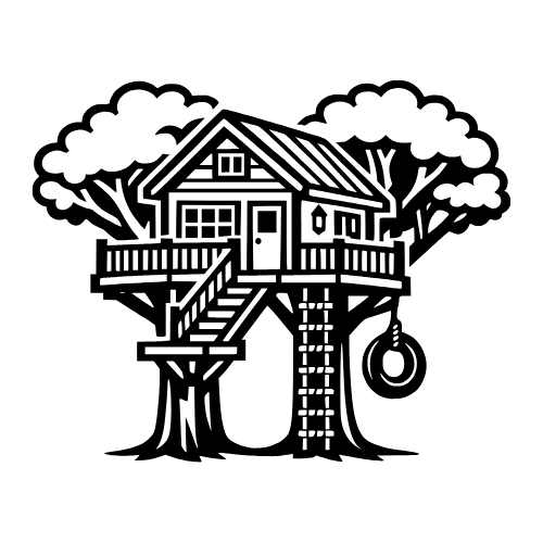 Treehouse Tiny Home - Vector Graphics - Digital File Digital My Custom Designs PDF