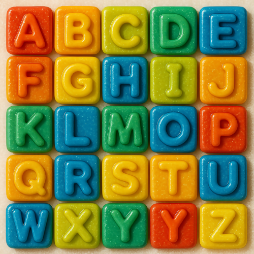 Kids and Playful - Candy Coated Alphabet Blocks - Pattern - Digital File Digital My Custom Designs PDF