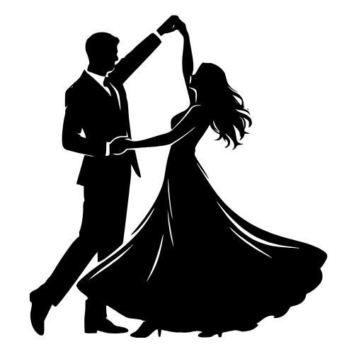 Couple Dancing Silhouette - Digital File - XCS Friendly Digital My Custom Designs PDF