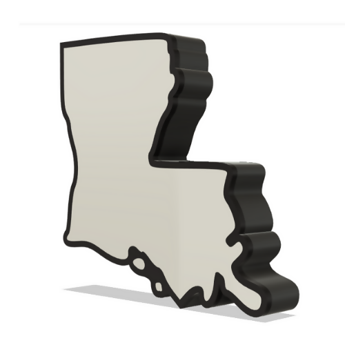 Louisiana Wall Lightbox - United States - 3D Print File - Digital File Digital My Custom Designs ZIP File