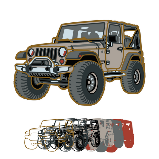 Jeep - Layered Line Design - Digital File