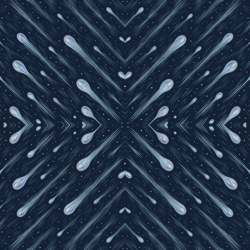 Space and Cosmic - Liquid Chrome Meteor Showers In Holographic Trails - Pattern - Digital file