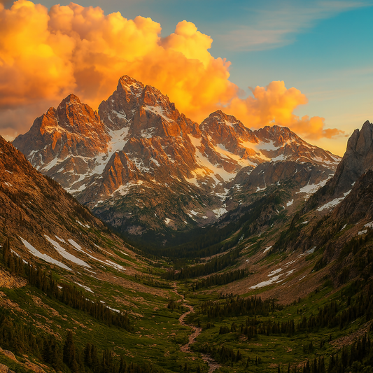Cascade Canyon - Grand Teton National Park - Wyoming United States - Rendered - Digital File Digital My Custom Designs PDF