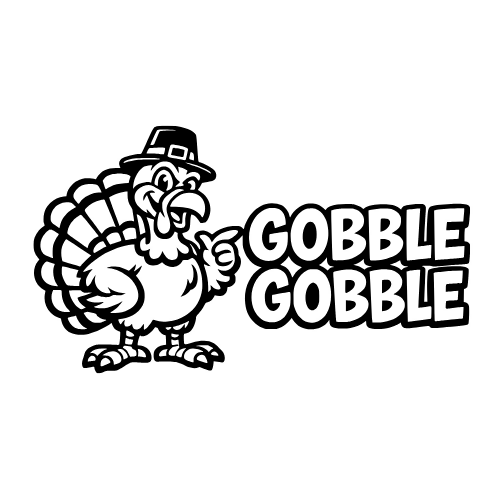 Gobble Gobble - Vector Graphics - Digital File Digital My Custom Designs PDF