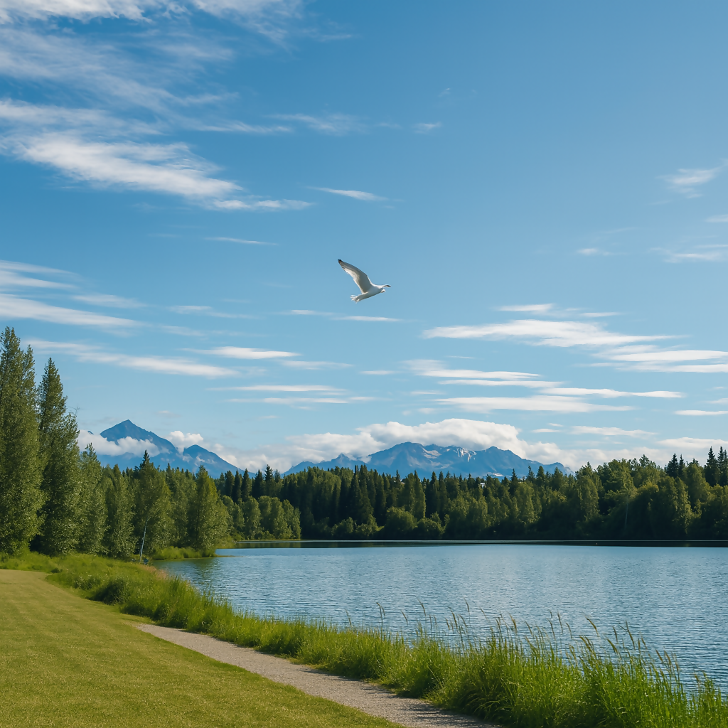 Cook Inlet - Anchorage Coastal Trail - Alaska United States - Rendered - Digital File Digital My Custom Designs PDF