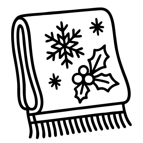 Cozy Blanket Folded with Fringe - Digital File - XCS Friendly Digital My Custom Designs PDF