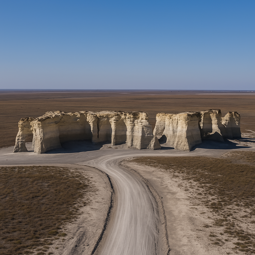 Monument Rocks (Chalk Pyramids) - Kansas United States - Rendered - Digital File Digital My Custom Designs PDF