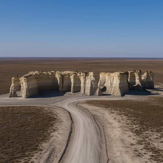 Monument Rocks (Chalk Pyramids) - Kansas United States - Rendered - Digital File Digital My Custom Designs PDF