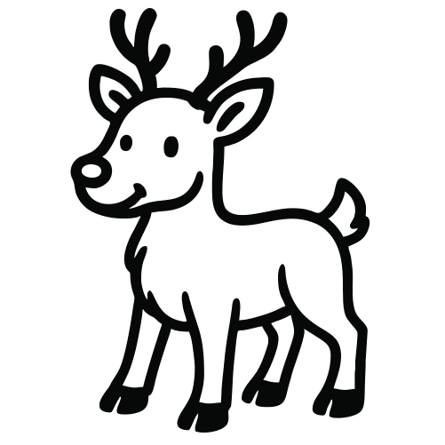 Reindeer Sketch - Digital File - XCS Friendly Digital My Custom Designs PDF