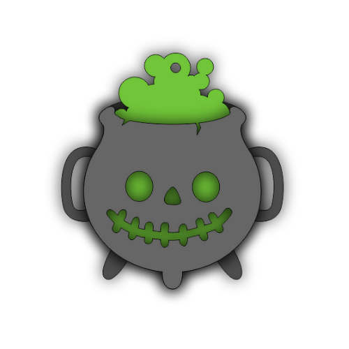 Witch's Cauldron Brew Layered Earring Keychain Design - Digital File Digital My Custom Designs SVG