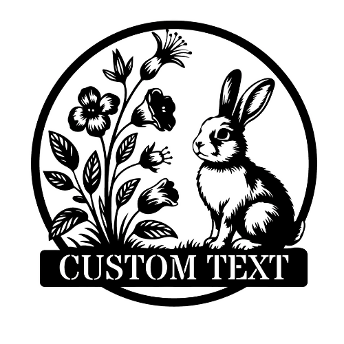 Easter Bunny 2 - Wall Home Decor - Digital File Digital My Custom Designs ZIP File