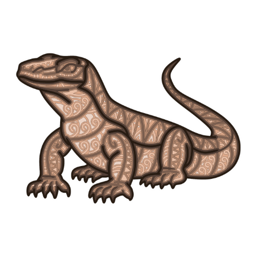 Komodo Dragon - Layered Line Designs - Digital File Digital My Custom Designs ZIP File