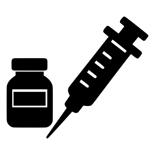Syringe and Vial Silhouette - Vector Graphics - Digital File Digital My Custom Designs PDF