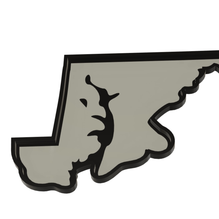 Maryland Wall Lightbox - United States - 3D Print Product My Custom Designs