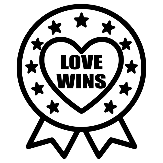 Love Wins Badge - Digital File - XCS Friendly Digital My Custom Designs PNG