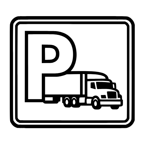 Truck Parking “P” Sign - Vector Graphics - Digital File