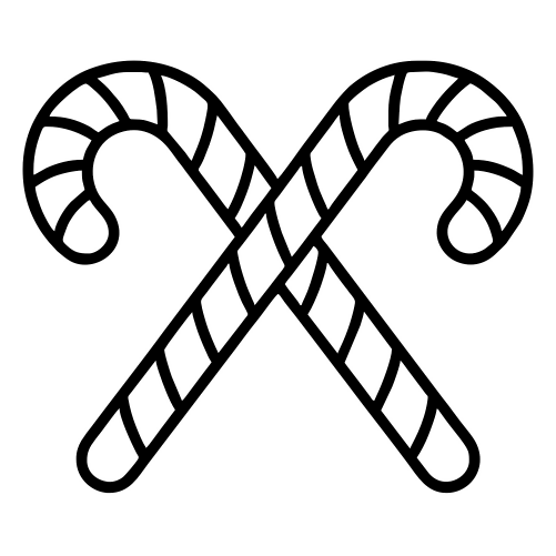 Candy Cane Crossed Pair - Digital File - XCS Friendly Digital My Custom Designs PDF