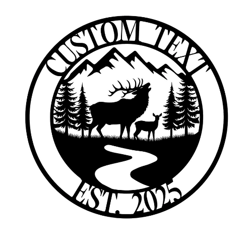 Call of the Wild Mountains - Metal Sign / Home Decor - Digital File Digital My Custom Designs ZIP File