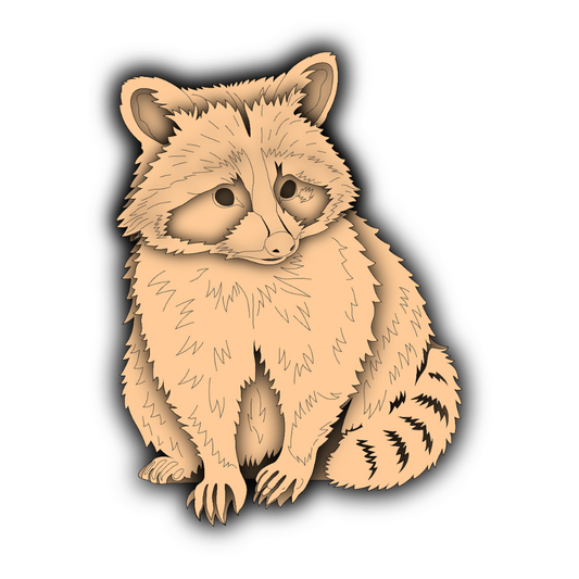 Raccoon - Layered Animal Designs - Digital File