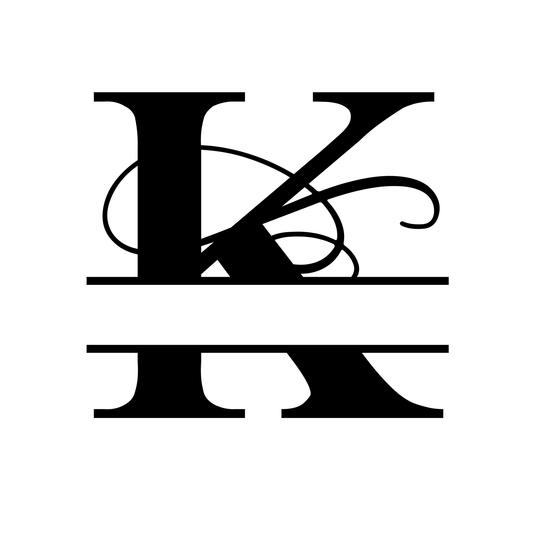 K - Monogram Vines Ornamental - Digital File Digital My Custom Designs ZIP File
