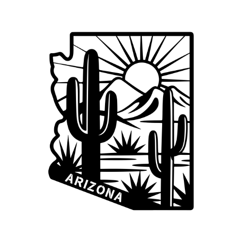 Arizona - Wall / Home Decor - State Outline - United States - Digital File Digital My Custom Designs ZIP File