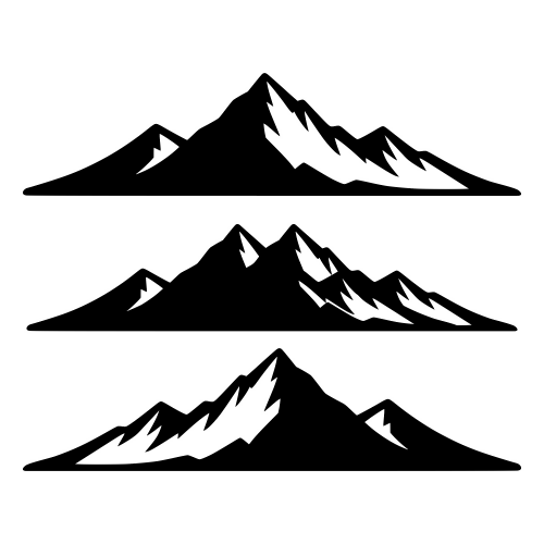 Mountains Silhouette - Vector Graphics - Digital File Digital My Custom Designs PDF
