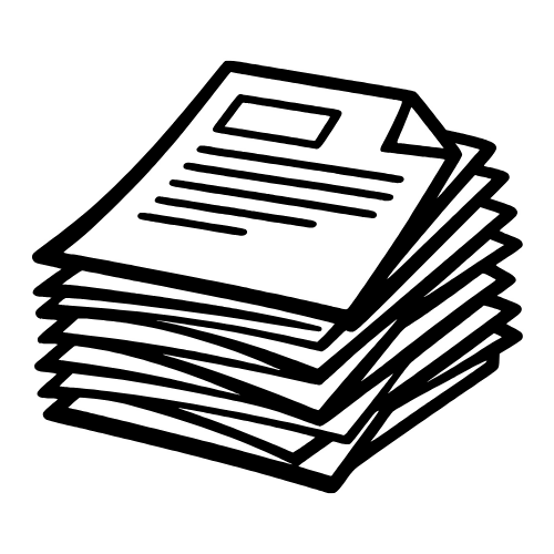 Paperwork Stack Sketch - Vector Graphics - Digital File Digital My Custom Designs PDF