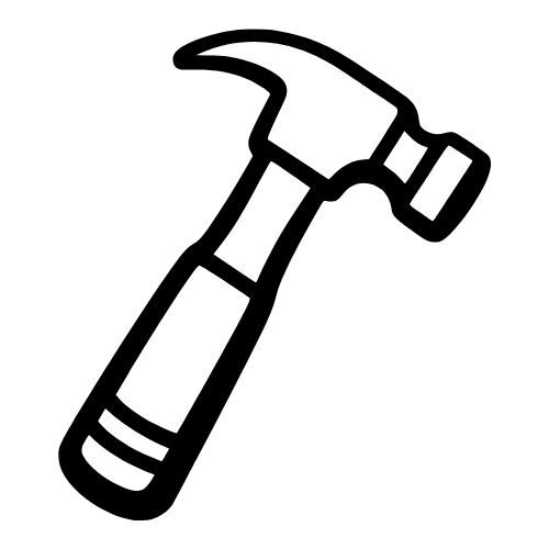 Hammer Outline - Vector Graphics - Digital File