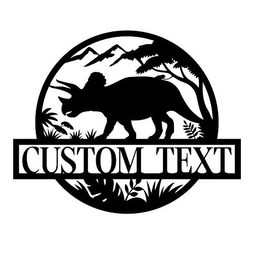 Triceratops Park - Wall / Home Decor - Digital File Digital My Custom Designs ZIP File