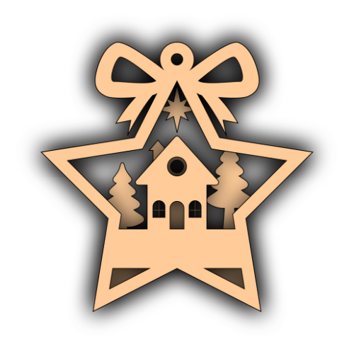 Christmas Ornament Cabin - Ornament - Digital File Digital My Custom Designs SVG