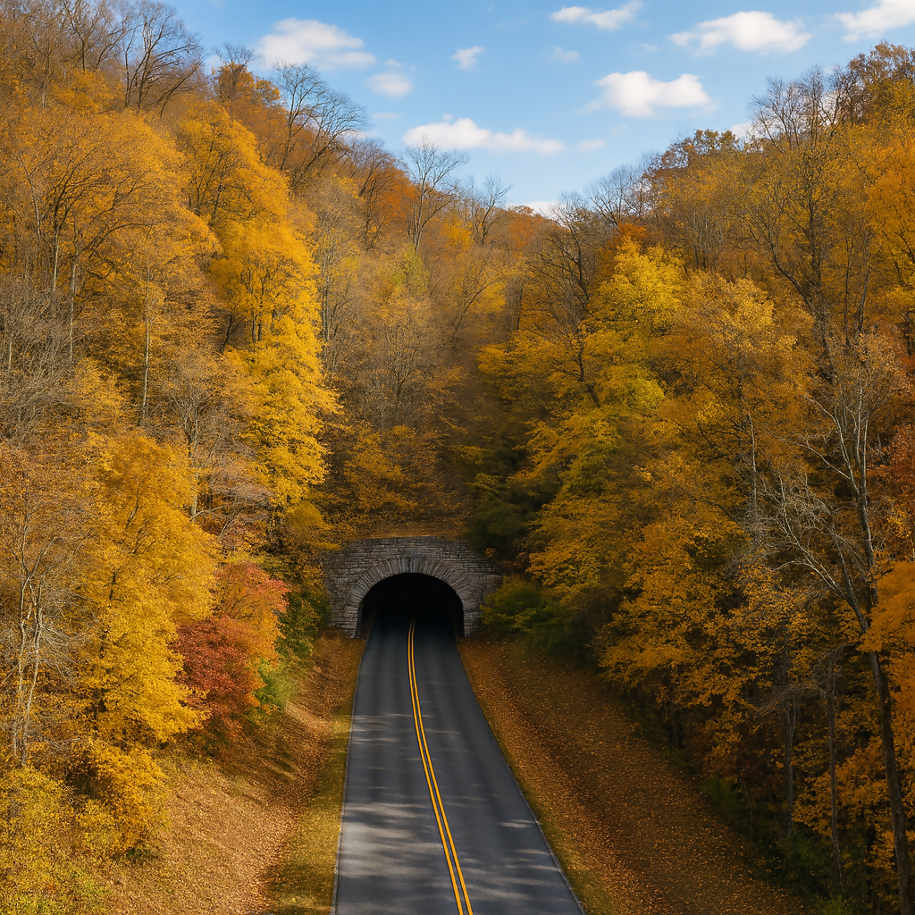 Blue Ridge Parkway - North Carolina United States - Rendered - Digital File