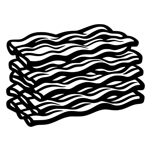 Bacon Stack Illustration - Digital File - XCS Friendly Digital My Custom Designs PDF