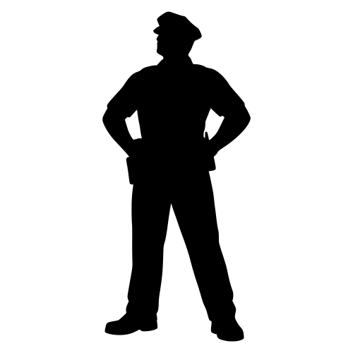 Proud Police Officer Silhouette - Vector Graphics - Digital File Digital My Custom Designs PDF