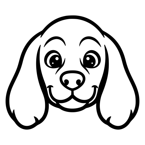 Cocker Spaniel Cartoon Face - Digital File - XCS Friendly Digital My Custom Designs PDF