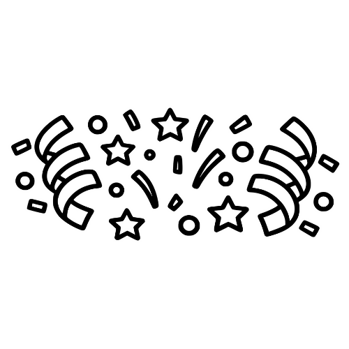Confetti Outline - Digital File - XCS Friendly Digital My Custom Designs PDF
