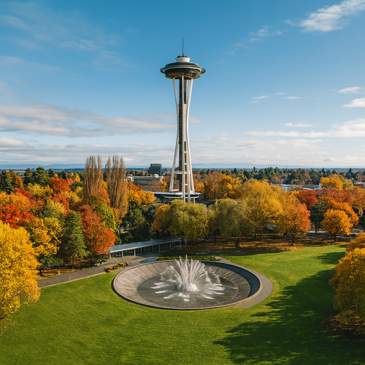 Seattle Center - Washington United States - Rendered - Digital File Digital My Custom Designs PDF