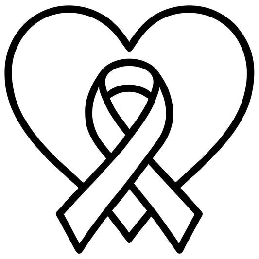 Ribbon Heart Outline - Digital File - XCS Friendly Digital My Custom Designs PNG