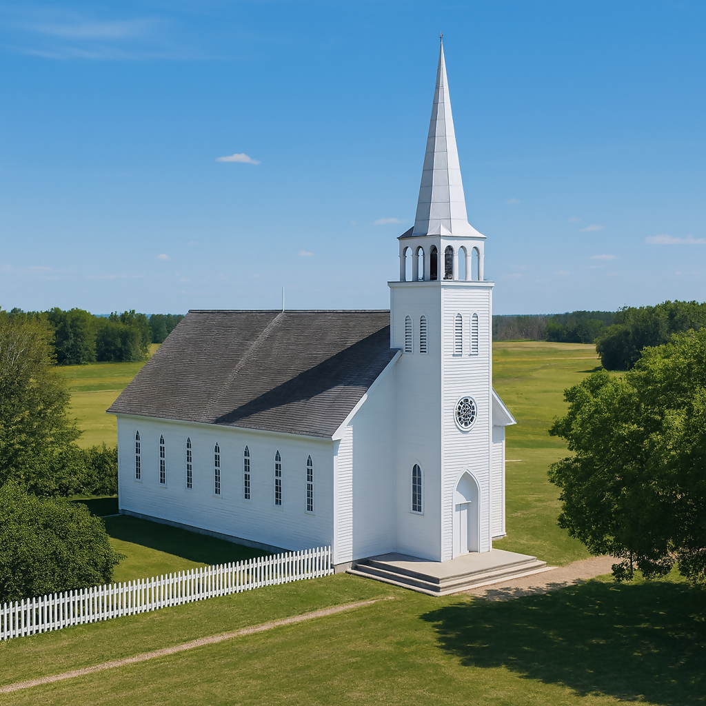 Saint Antoine de Padoue Church - Batoche National Historic - Saskatchewan Canada - Rendered - Digital File Digital My Custom Designs PDF