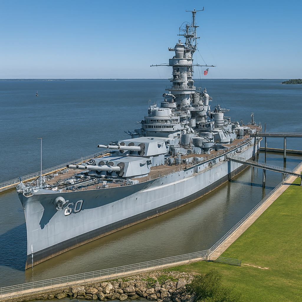USS Alabama (BB-60) Museum Ship - USS Alabama Battleship Memorial Park - Alabama United States - Rendered - Digital File Digital My Custom Designs PDF