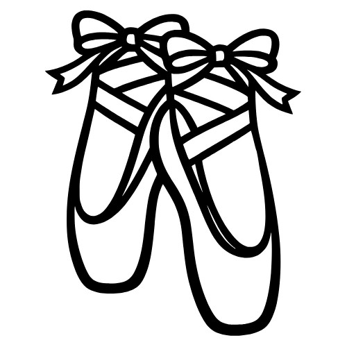 Ballet Shoes Outline - Vector Graphics - Digital File Digital My Custom Designs PDF
